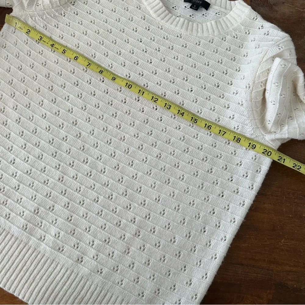 J. Crew Wool‎ Alpaca blend Elegant Cream Sweater Ladies Large